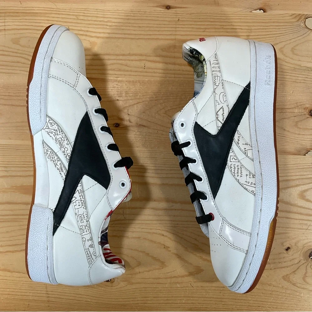 Basquiat x Reebok Classic NPC UK Sneaker 6-240366 Men’s 11 White Black Graffiti
